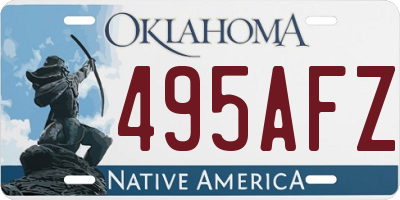 OK license plate 495AFZ