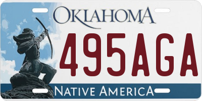 OK license plate 495AGA