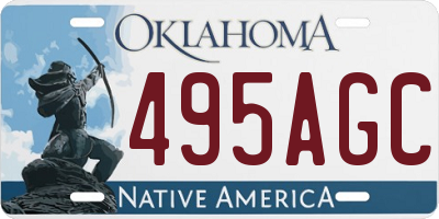 OK license plate 495AGC