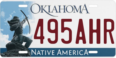 OK license plate 495AHR