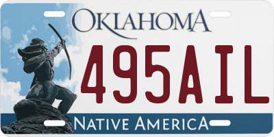 OK license plate 495AIL