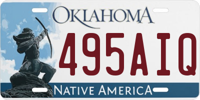 OK license plate 495AIQ