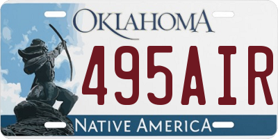 OK license plate 495AIR