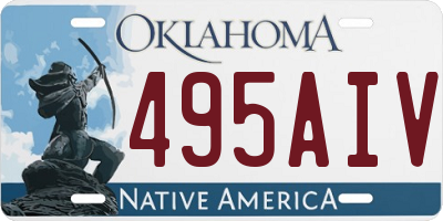 OK license plate 495AIV
