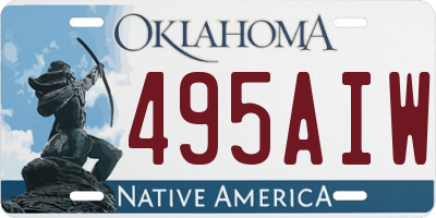 OK license plate 495AIW