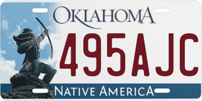 OK license plate 495AJC