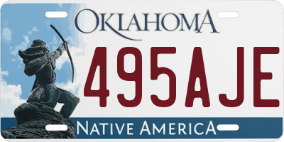 OK license plate 495AJE