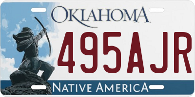 OK license plate 495AJR