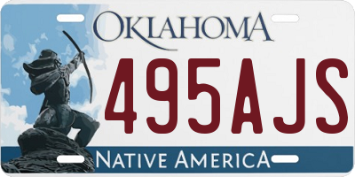 OK license plate 495AJS