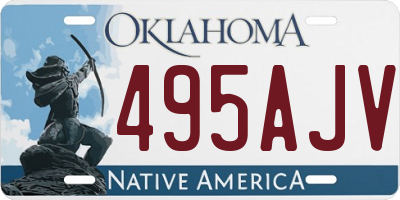 OK license plate 495AJV