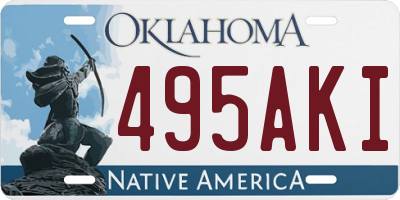 OK license plate 495AKI