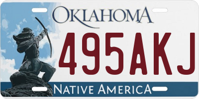OK license plate 495AKJ