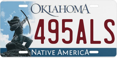 OK license plate 495ALS