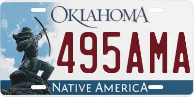 OK license plate 495AMA