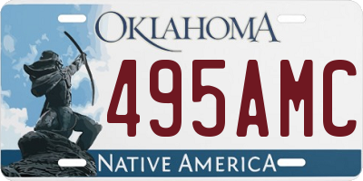 OK license plate 495AMC
