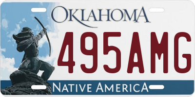 OK license plate 495AMG