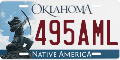 OK license plate 495AML