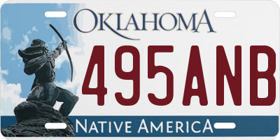 OK license plate 495ANB