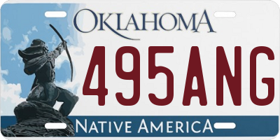 OK license plate 495ANG