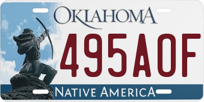 OK license plate 495AOF