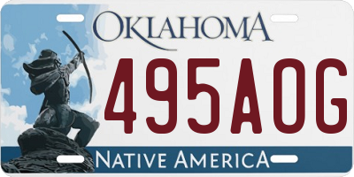 OK license plate 495AOG
