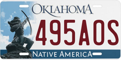 OK license plate 495AOS