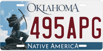 OK license plate 495APG