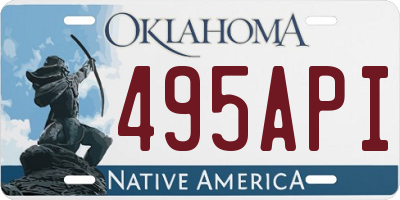 OK license plate 495API