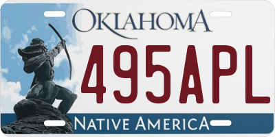 OK license plate 495APL