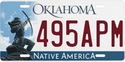 OK license plate 495APM