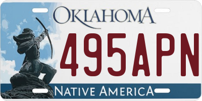 OK license plate 495APN