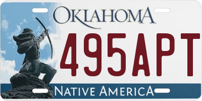 OK license plate 495APT