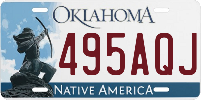 OK license plate 495AQJ