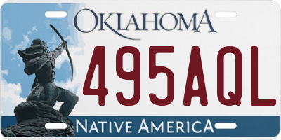 OK license plate 495AQL