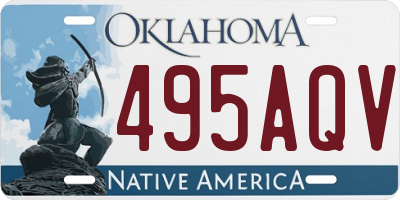 OK license plate 495AQV