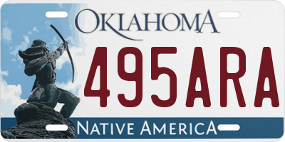 OK license plate 495ARA