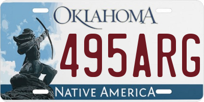 OK license plate 495ARG