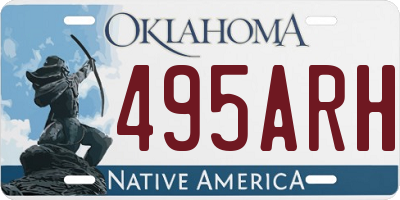 OK license plate 495ARH