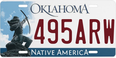 OK license plate 495ARW