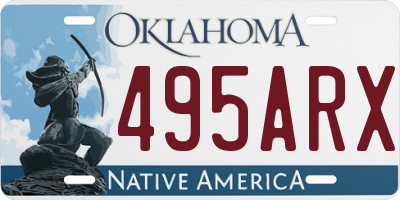 OK license plate 495ARX