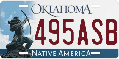 OK license plate 495ASB