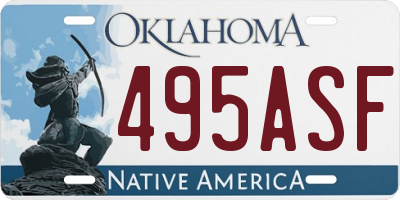 OK license plate 495ASF