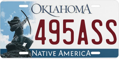 OK license plate 495ASS