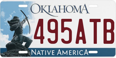 OK license plate 495ATB