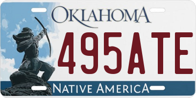 OK license plate 495ATE