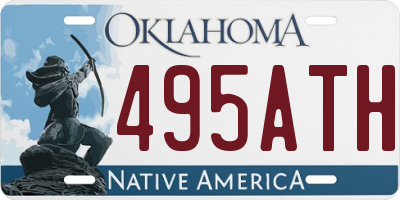 OK license plate 495ATH