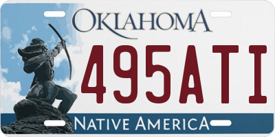 OK license plate 495ATI