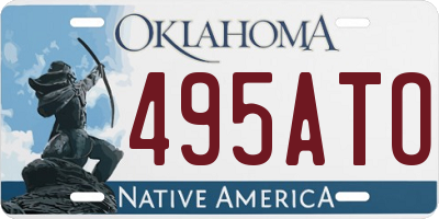 OK license plate 495ATO