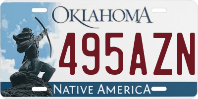 OK license plate 495AZN