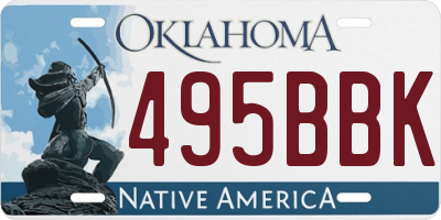 OK license plate 495BBK